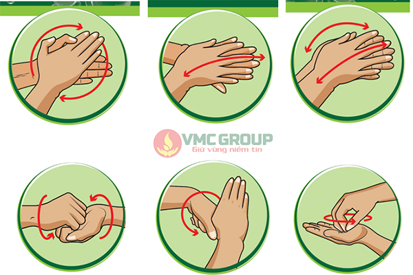 Các bước rửa tay đúng chuẩn
