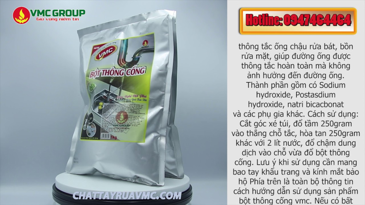 Hướng dẫn sử dụng bột thông cống