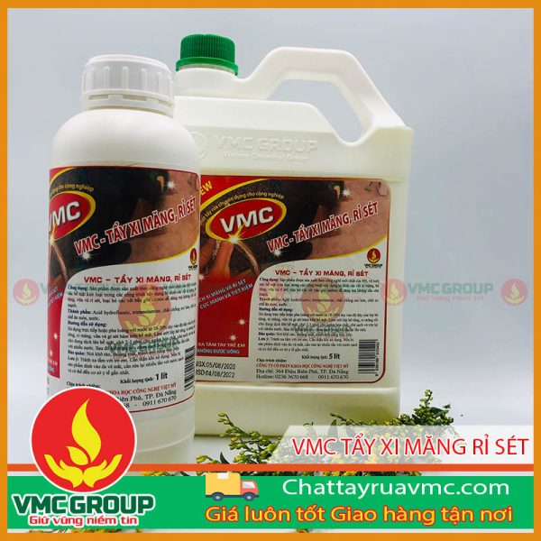 VMC Tẩy xi măng, rỉ sét giúp tẩy sạch vết bẩn trên nền gạch đỏ